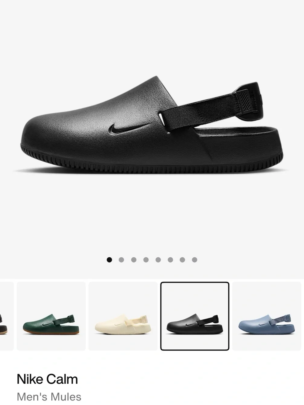 Men’s Nike Calm slide/sandals black Slip-On Clog with Heel Strap